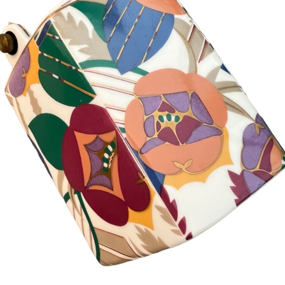 TEA POT 90s SIGMA THE TASTESETTER Limelight Porcelain Coffee Warmer Set w/ Lid - Picture 2 of 15